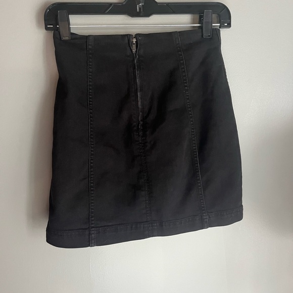 Free People Black Denim Mini Skirt! - Picture 2 of 3